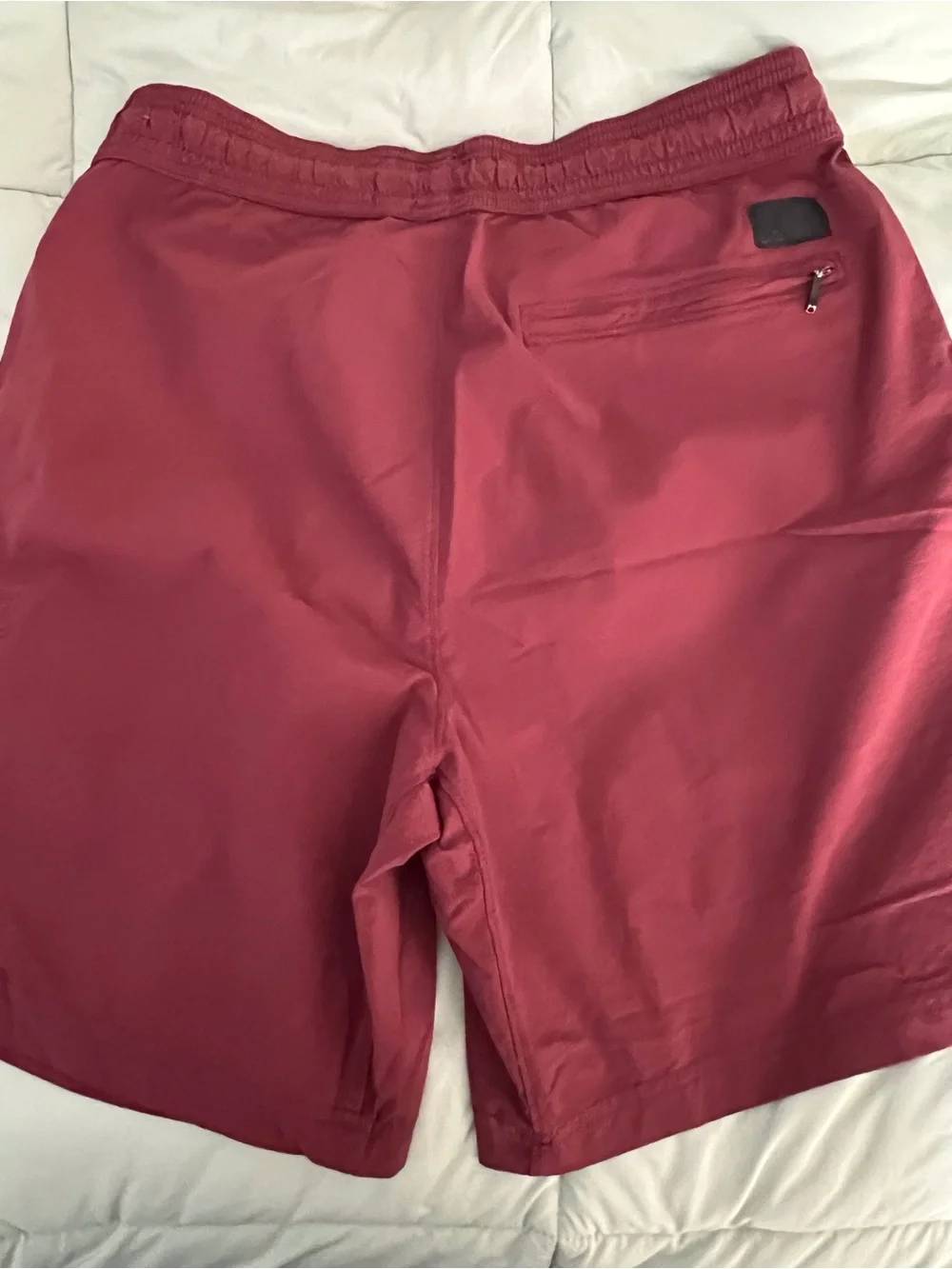 Men's Casual Drawstring Shorts in maroon - Picture 2 of 6